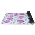 suede and natural tree rubber yoga mat with custom printing